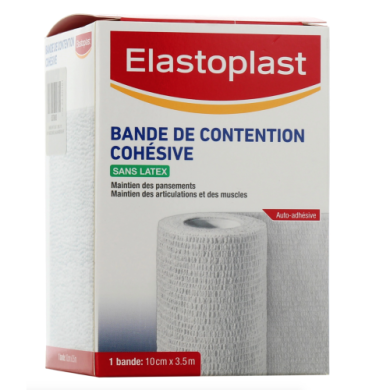 ELASTOPLAST Bandes de contention Cohésives sans latex 10 cm x 3.5 m ELASTOPLAST Bandes de contention Cohésives sans latex 10 cm x 3.5 m