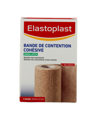 ELASTOPLAST Bandes de contention cohésives couleur chair 10cm x 3.5 m ELASTOPLAST Bandes de contention cohésives couleur chair 10cm x 3.5 m