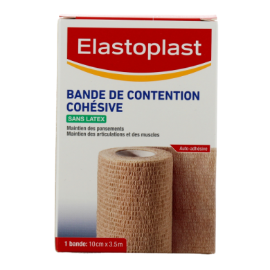 ELASTOPLAST Bandes de contention cohésives couleur chair 10cm x 3.5 m ELASTOPLAST Bandes de contention cohésives couleur chair 10cm x 3.5 m