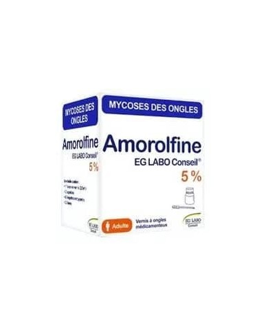 Amorolfine EG LABO 5 % Vernis a ongles médicamenteux Flacon de 2.5 ml Amorolfine EG LABO 5 % Vernis a ongles médicamenteux Flacon de 2.5 ml
