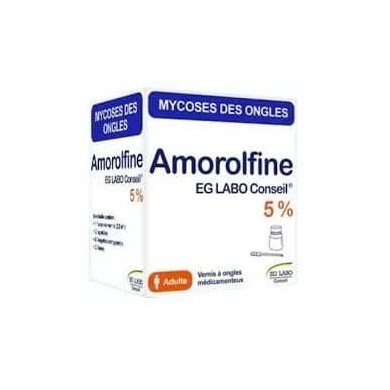 Amorolfine EG LABO 5 % Vernis a ongles médicamenteux Flacon de 2.5 ml Amorolfine EG LABO 5 % Vernis a ongles médicamenteux Flacon de 2.5 ml