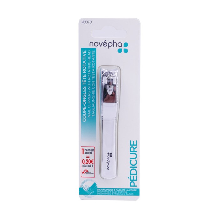 NOVÉPHA COUPE ONGLES TETE ROTATIVE