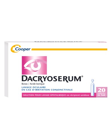 Dacryosérum Solution pour lavage ophtalmique Bpite de 20 unidoses de 5ml