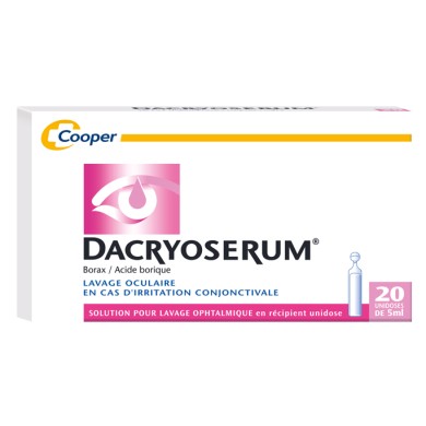Dacryosérum Solution pour lavage ophtalmique Bpite de 20 unidoses de 5ml