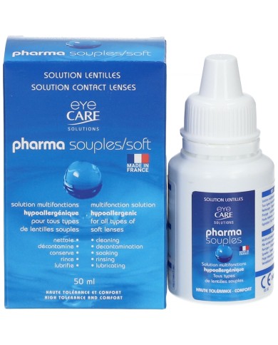 EYE CARE Solution pharma souples pour toutes lentilles Flacon de 50 ml EYE CARE Solution pharma souples pour toutes lentilles Flacon de 50 ml