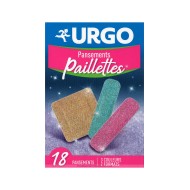 PANSEMENTS PAILLETTES URGO BOITE DE 18 (2 TAILLES, 3 COULEURS) PANSEMENTS PAILLETTES URGO BOITE DE 18 (2 TAILLES, 3 COULEURS)