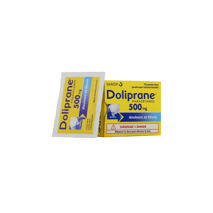 Doliprane 500 mg Boite de 12 sachets doses Doliprane 500 mg Boite de 12 sachets doses