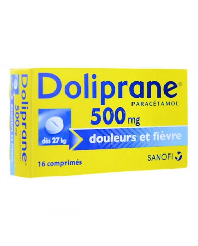 Doliprane 500 mg Boite de 16 comprimés