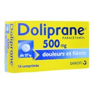 Doliprane 500 mg Boite de 16 comprimés Doliprane 500 mg Boite de 16 comprimés