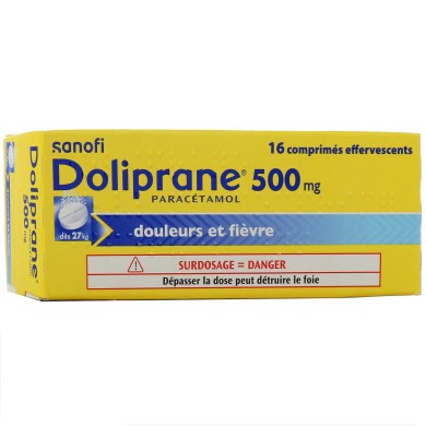 Doliprane 500 mg Boite de 16 comprimés effervescents