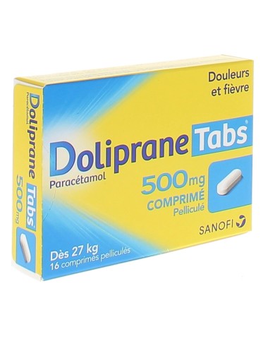 Doliprane Tabs 500 mg Boite de 16 comprimés