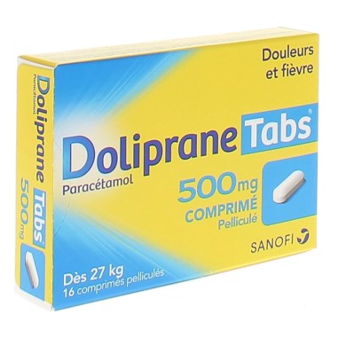 Doliprane Tabs 500 mg Boite de 16 comprimés