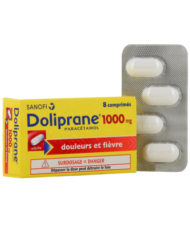 DOLIPRANE 1000 Mg Boite de 8 comprimés
