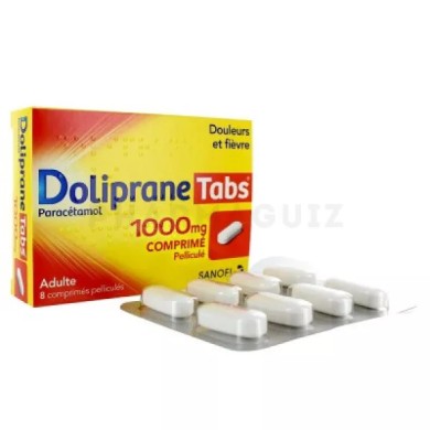DOLIPRANE TABS 1000 Mg Boite de 8 comprimés