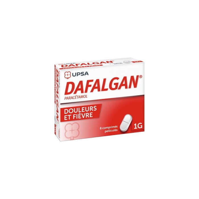 Dafalgan 1G  Boite de 8 comprimes pelliculés