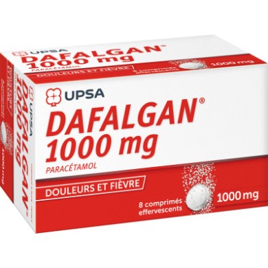 Dafalgan 1G  Boite de 8 comprimés effervescents Dafalgan 1G  Boite de 8 comprimés effervescents