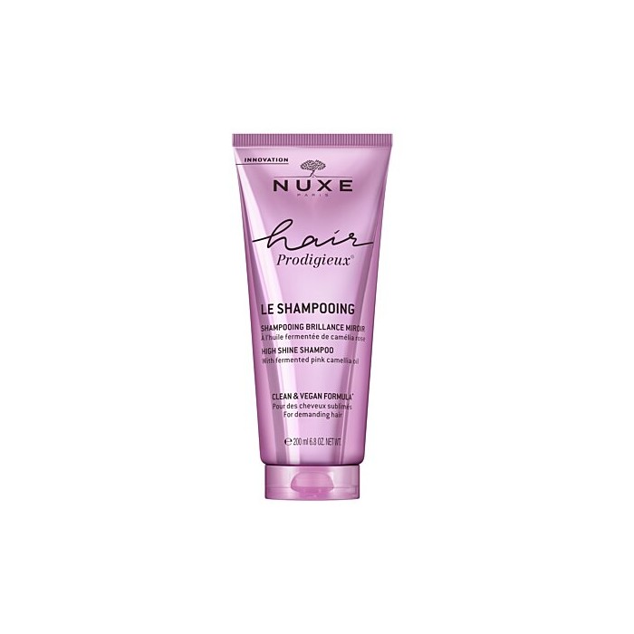 NUXE HAIR PRODIGIEUX Le Shampooing Brillance Miroir- A l' Huile Fermentée de Camélia Rose Tube de 200ml