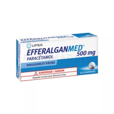 EfferalganMed 500 mg Boite de 16 comprimés EfferalganMed 500 mg Boite de 16 comprimés