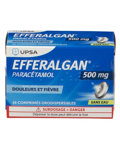 Efferalgan 500 mg Boite de 16 comprimés effervescents