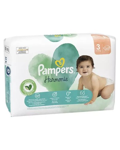 Pampers Harmonie 36 Couches Taille 3 (6-10 kg)