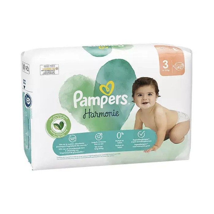 Pampers Harmonie 36 Couches Taille 3 (6-10 kg)