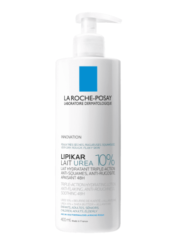 LA ROCHE-POSAY LIPIKAR UREA 10% - Lait Hydratant Anti-Squames, Anti-Rugosité, Apaisant 48H - Flacon pompe de 400ml LA ROCHE-POSAY LIPIKAR UREA 10% - Lait Hydratant Anti-Squames, Anti-Rugosité, Apaisant 48H - Flacon pompe de 400ml