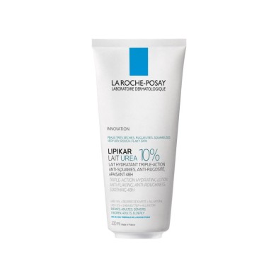 LA ROCHE-POSAY LIPIKAR UREA 10% - Lait Hydratant Anti-Squames, Anti-Rugosité, Apaisant 48H - Tube de 200ml LA ROCHE-POSAY LIPIKAR UREA 10% - Lait Hydratant Anti-Squames, Anti-Rugosité, Apaisant 48H - Tube de 200ml