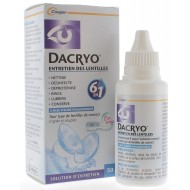 DACRYO Entretien des Lentilles  Solution 6 en 1 à l' Acide Hyaluronique Flacon de 360ml