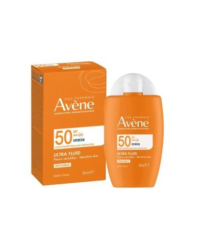AVENE SOLAIRE ULTRA FLUID INVISIBLE SPF 50+ Tube de 50 ml AVENE SOLAIRE ULTRA FLUID INVISIBLE SPF 50+ Tube de 50 ml