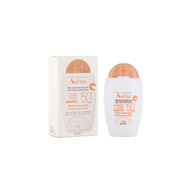 AVENE SOLAIRE Fluide minéral teinté SPF 50+ tube de 40 ml