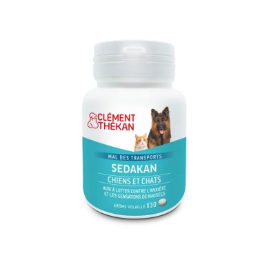 Clément Thékan Sedakan Mal des transports chiens et chats Boite de 30 comprimés