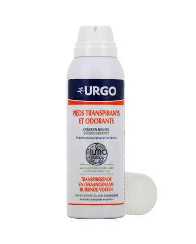 Urgo Crème Mousse Rééquilibrante Pieds Transpirants Flacon de 125 ml