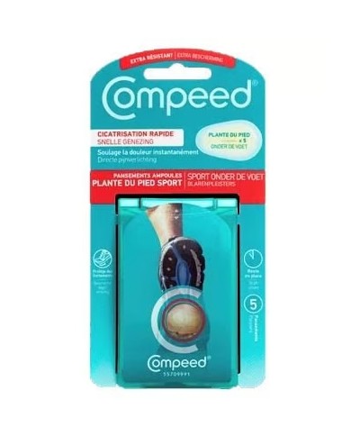 COMPEED Ampoules Plante du pied Sport Boite de  5 pansements