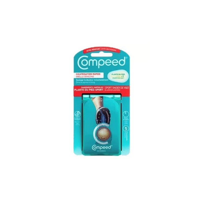 COMPEED Ampoules Plante du pied Sport Boite de  5 pansements COMPEED Ampoules Plante du pied Sport Boite de  5 pansements