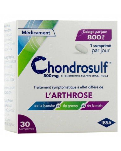 CHONDROSULF 800 Mg Traitement de l'arthrose Boite de 30 comprimés