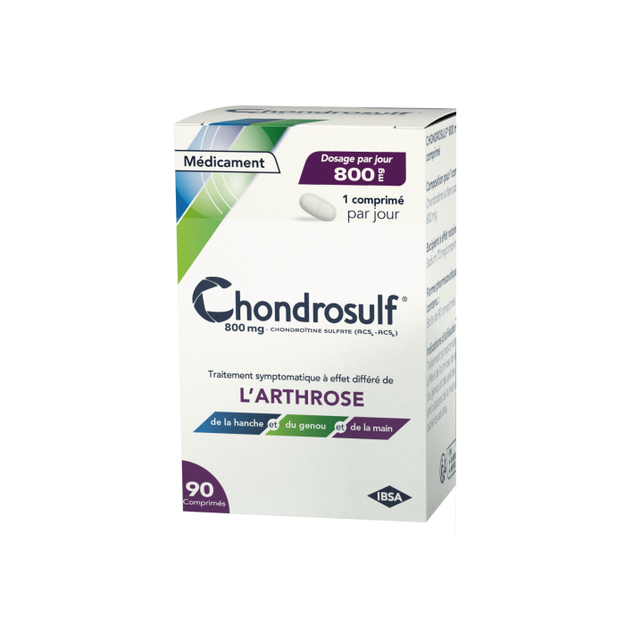 CHONDROSULF 800 Mg Traitement de l'arthrose Boite de 90 comprimés CHONDROSULF 800 Mg Traitement de l'arthrose Boite de 90 comprimés