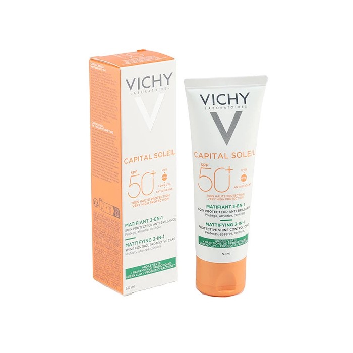 Vichy Capital soleil crème matifiante 3-en-1 SPF 50+ Tube de 50 ml