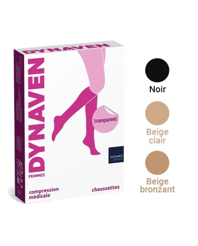 Dynaven Transparent - Chaussettes de contention classe 2 Dynaven Transparent - Chaussettes de contention classe 2