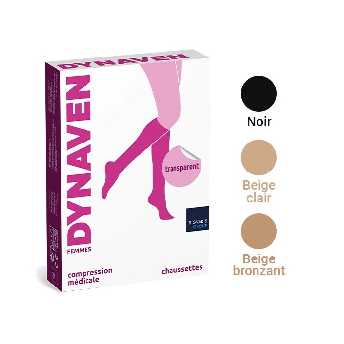 Dynaven Transparent - Chaussettes de contention classe 2 Dynaven Transparent - Chaussettes de contention classe 2