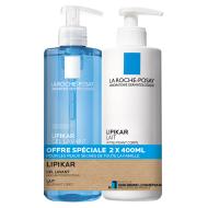 LA ROCHE POSAY LIPIKAR Lait corps Flacon pompe de 400ml + lipikar gel lavant flacon pompe de 400 ml LA ROCHE POSAY LIPIKAR Lait corps Flacon pompe de 400ml + lipikar gel lavant flacon pompe de 400 ml