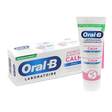 ORAL B CALM Dentifrice Sensibilité et gencives  Tube de 75 ml ORAL B CALM Dentifrice Sensibilité et gencives  Tube de 75 ml