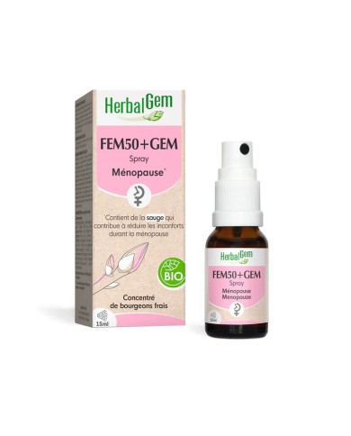 HERBALGEM FEM50+GEM Spray BIO de 15 ml HERBALGEM FEM50+GEM Spray BIO de 15 ml