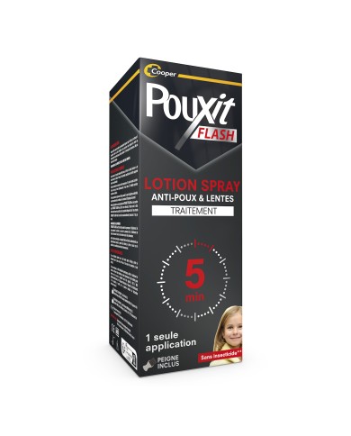 POUXIT FLASH Lotion spray anti-poux et lentes Flacon de 150 ml POUXIT FLASH Lotion spray anti-poux et lentes Flacon de 150 ml