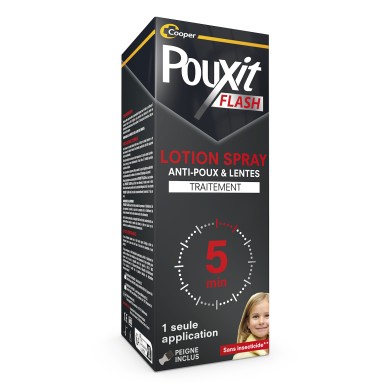 POUXIT FLASH Lotion spray anti-poux et lentes Flacon de 150 ml POUXIT FLASH Lotion spray anti-poux et lentes Flacon de 150 ml