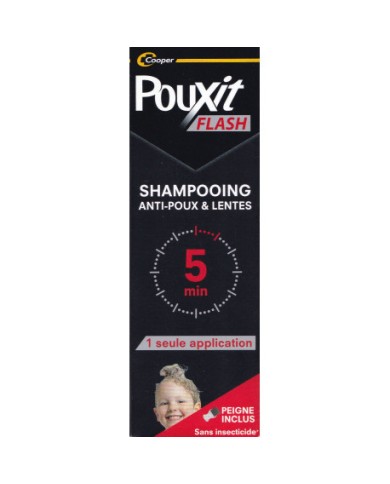 POUXIT FLASH Shampooing anti-poux et lentes Flacon de 100 ml