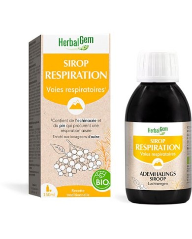 Herbalgem Sirop Respiration Confort Des Voies Respiratoires Flacon de 150 ml