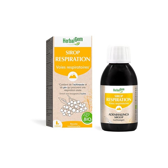 Herbalgem Sirop Respiration Confort Des Voies Respiratoires Flacon de 150 ml