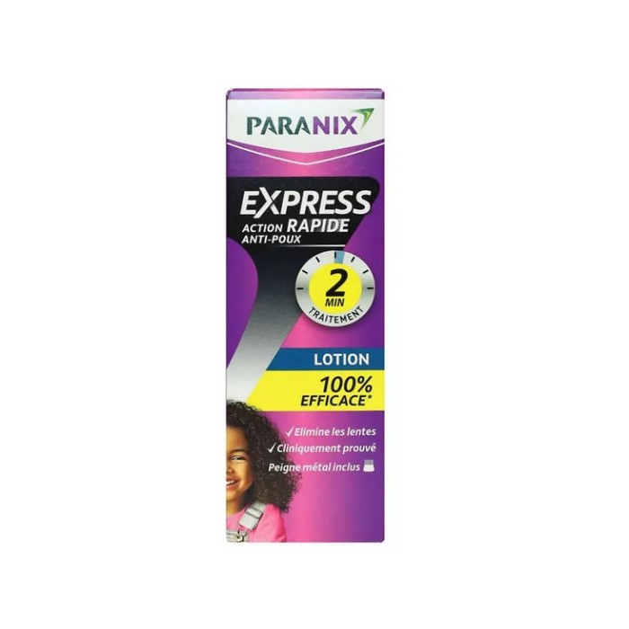 Paranix Express lotion anti-poux 95ml + peigne métal inclus Paranix Express lotion anti-poux 95ml + peigne métal inclus