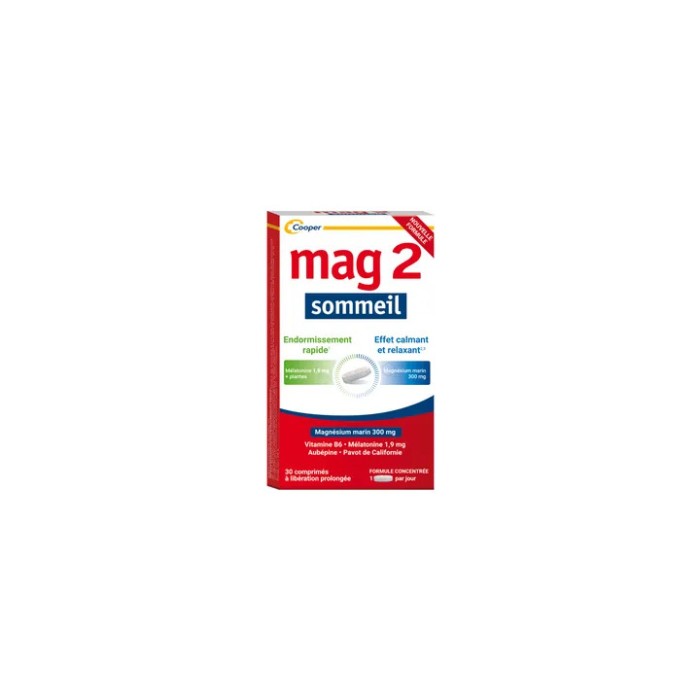 Mag 2 Sommeil Magnésium Marin 300mg Boite de 30 Comprimés