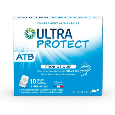 Biocodex Ultra Protect ATB Probiotique Boite de 10 Gélules Végétales Biocodex Ultra Protect ATB Probiotique Boite de 10 Gélules Végétales